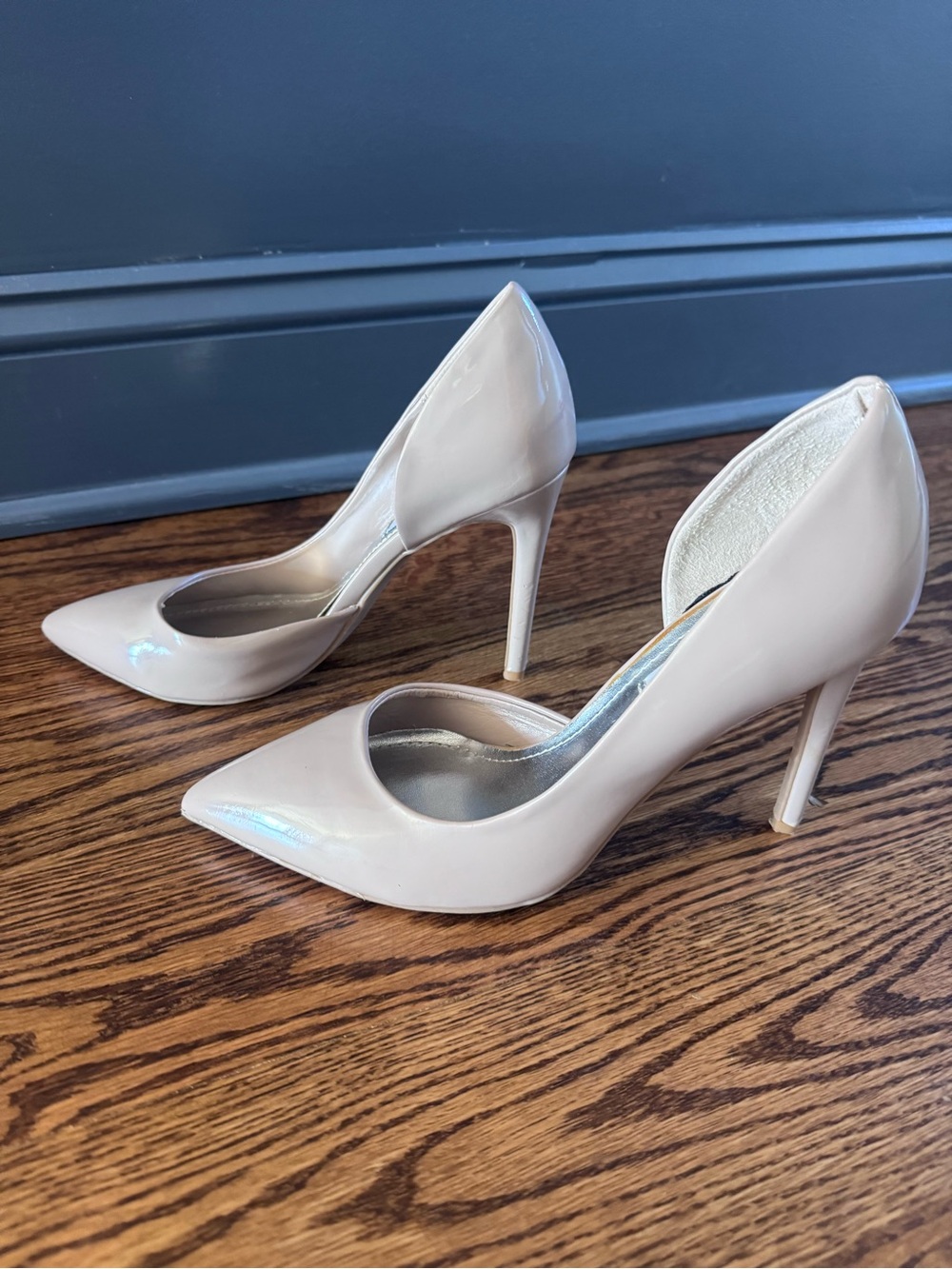 Steve Madden Nude Nula D'Orsay Mid-Heel Pumps 8.5 work church wedding date night